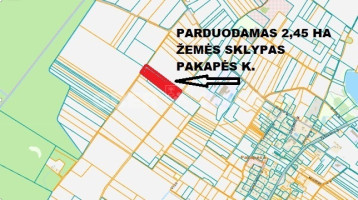 Parduodamas žemės ūkio paskirties sklypas Pakapės k., Šiaulių r. sav., 245 a ploto 3