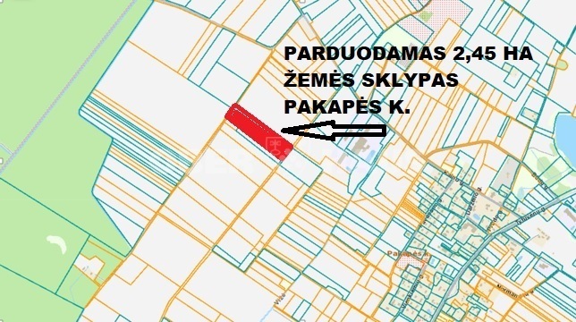 Parduodamas žemės ūkio paskirties sklypas Pakapės k., Šiaulių r. sav., 245 a ploto 3