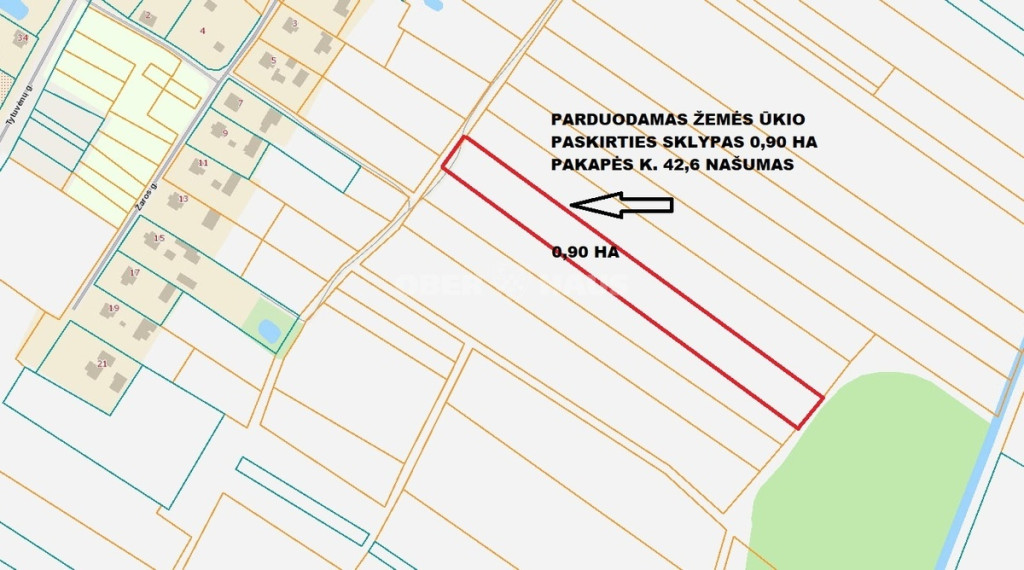 Parduodamas žemės ūkio paskirties sklypas Pakapės k., Šiaulių r. sav., 245 a ploto 6