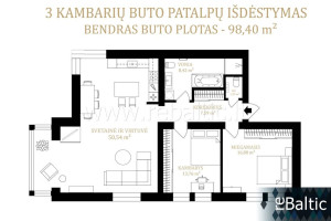 Parduodamas butas Pamėnkalnio g., Centras, Vilniaus m., Vilniaus m. sav., 98.4 m2 ploto, 3 kambariai 19
