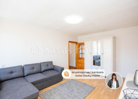 Nuomojamas butas J. Basanavičiaus g., Šiaulių m., Šiaulių m. sav., 36 m2 ploto, 1 kambariai