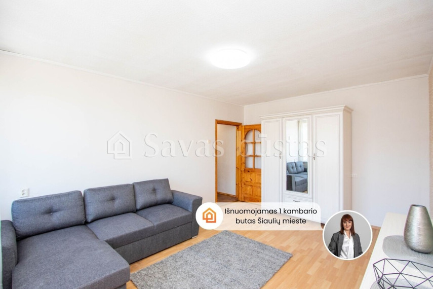 Nuomojamas butas J. Basanavičiaus g., Šiaulių m., Šiaulių m. sav., 36 m2 ploto, 1 kambariai 1