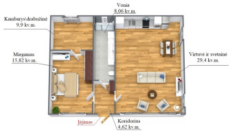 Nuomojamas namas Baltarusių g., Nemėžio k., Vilniaus r. sav., 79.79 m2 ploto, 1 aukštai 28