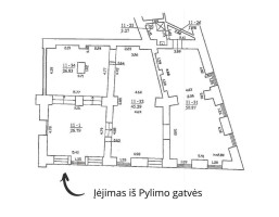 Nuomojamos administracinės, paslaugų, prekybos patalpos Pylimo g., Centras, Vilniaus m., Vilniaus m. sav., 155 m2 ploto 19