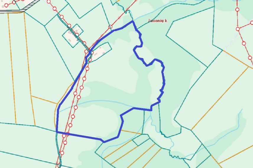 Parduodamas  sklypas Janionių k., Širvintų r. sav., 1336 a ploto 11
