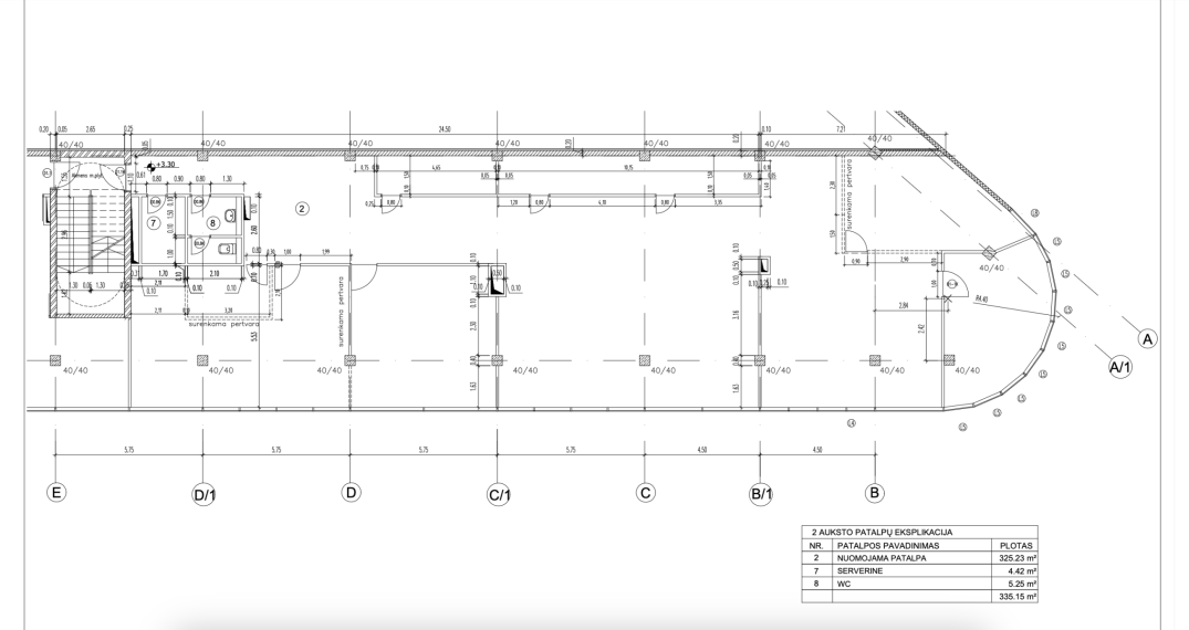 Nuomojamos patalpos Gabijos g., Pašilaičiai, Vilniaus m., Vilniaus m. sav., 335.00 m² ploto 5