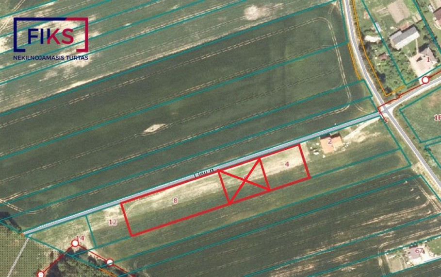 Parduodamas sklypas Linų g., Ilgakiemio k., Kauno r. sav., 12 a ploto 4
