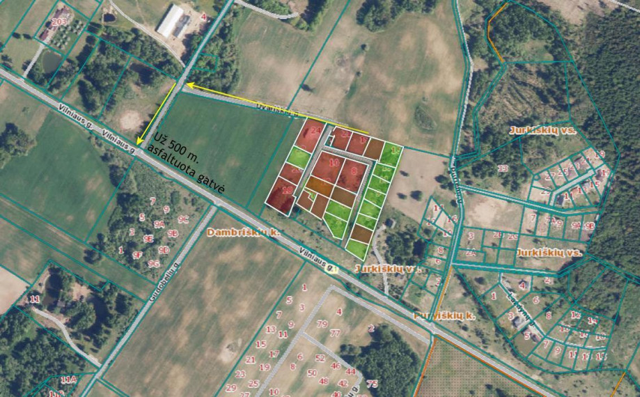 Parduodamas  sklypas Dvariškių g., Jurkiškių vs., Vilniaus r. sav., 10 a ploto 9