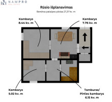 Parduodamas namas Vilniaus r. sav., Juodiškių k., Automobilininkų 2-oji g., 74.85 m2 ploto, 2 aukštai 19