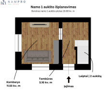 Parduodamas namas Birbynių g., Liepkalnis, Vilniaus m., Vilniaus m. sav., 56.45 m2 ploto, 1 aukštai 7