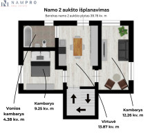 Parduodamas namas Birbynių g., Liepkalnis, Vilniaus m., Vilniaus m. sav., 56.45 m2 ploto, 1 aukštai 14