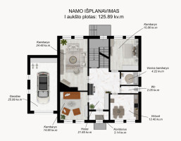Parduodamas namas Bražuolės g., Trakų Vokė, Vilniaus m., Vilniaus m. sav., 393.29 m2 ploto, 2 aukštai 3