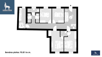 Parduodamos kitos paskirties patalpos Žygimanto Liauksmino g., Senamiestis, Vilniaus m., Vilniaus m. sav., 95.81 m2 ploto 2