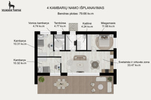 Parduodamas namas Šventapilės g., Pilaitė, Vilniaus m., Vilniaus m. sav., 79.66 m2 ploto, 1 aukštai 8