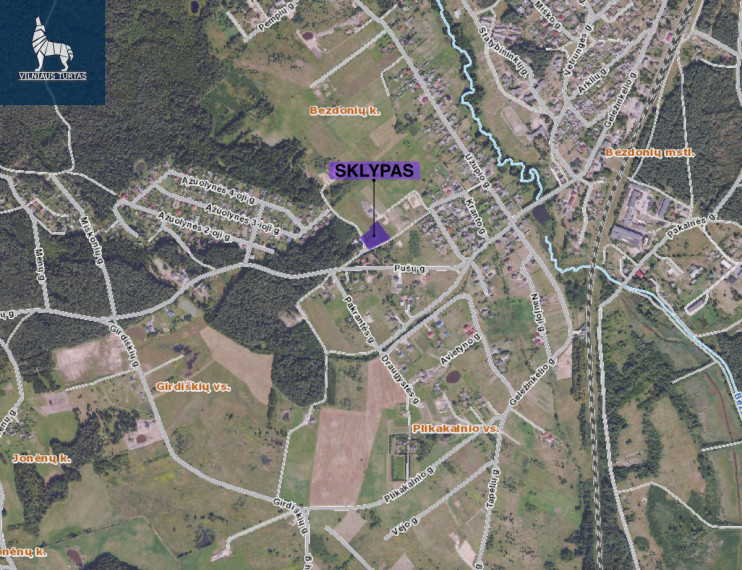 Parduodamas kitos paskirties sklypas Pušų g., Bezdonių k., Vilniaus r. sav., 56 a ploto 14