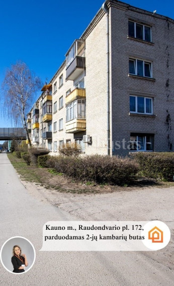 Parduodamas butas Raudondvario pl., Žemutiniai Kaniūkai, Kauno m., Kauno m. sav., 38.02 m2 ploto, 2 kambariai 1