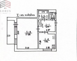 Parduodamas butas Geležinkeliečių g., Valčiūnų k., Vilniaus r. sav., 34.84 m2 ploto, 1 kambariai 18