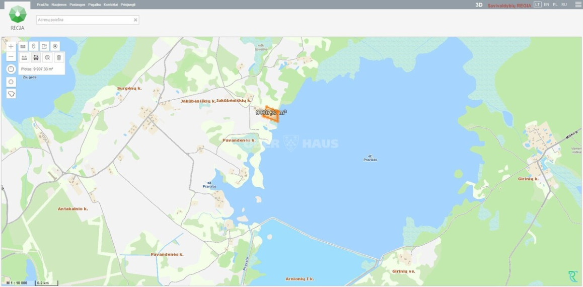 Parduodamas namų valdos paskirties sklypas Pavandenės k., Molėtų r. sav., 99.07 a ploto 2