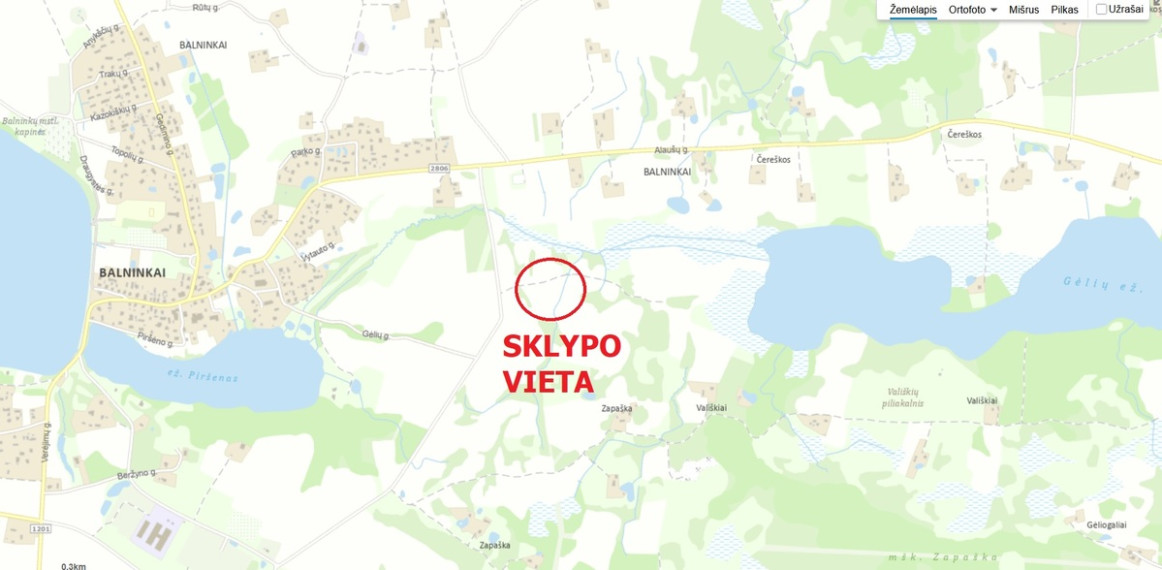 Parduodamas  sklypas Alaušų g., Balninkų mstl., Molėtų r. sav., 137 a ploto 8