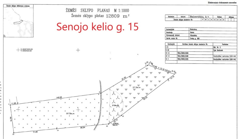 Parduodamas sklypas Elektrėnų sav., Vilūniškių k., Senojo Kelio g., 106 a ploto 6