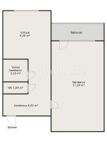Parduodamas butas J. Tumo-Vaižganto g., Mažeikių m., Mažeikių r. sav., 36.05 m2 ploto, 1 kambariai 17