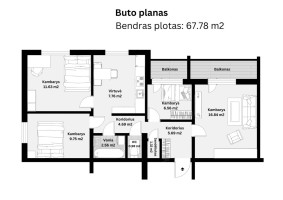 Parduodamas butas Kuršių g., Šilainiuose, Kaune, 67.78 kv.m ploto 10