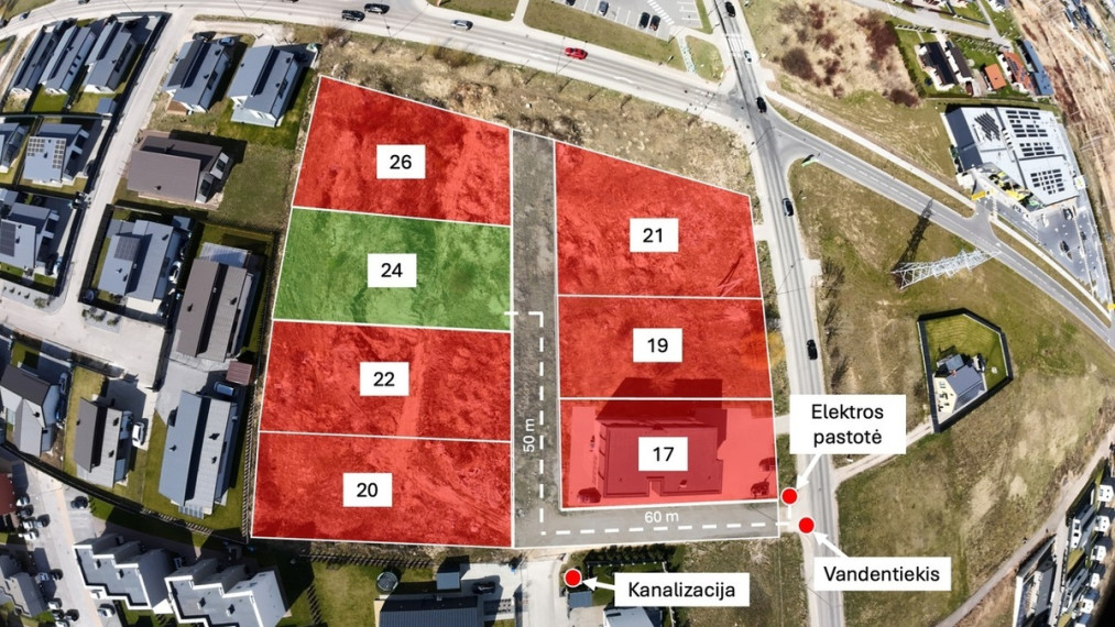 Parduodamas sklypas V. Šiugždinio g., Romainiuose, Kaune, 9.91 a ploto 1