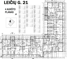 Parduodamas butas Leičių g., Pašilaičiai, Vilniaus m., Vilniaus m. sav., 55.24 m² ploto 2 kambariai 19