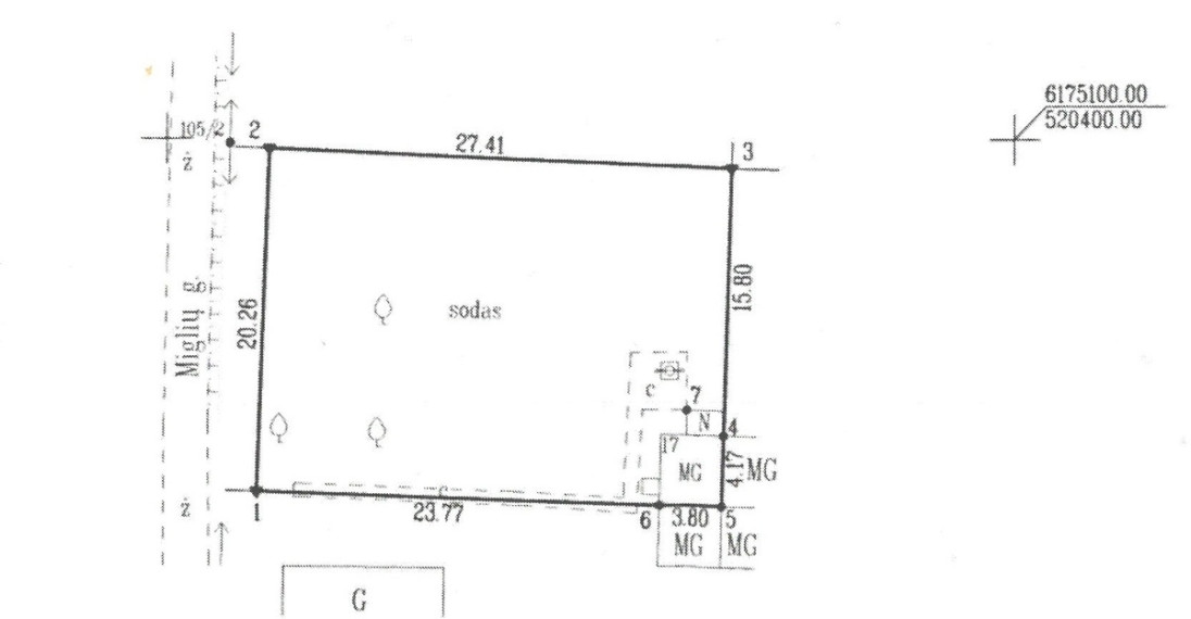 Parduodamas namų valdos paskirties sklypas Miglių g., Molainiai, Panevėžio m., Panevėžio m. sav., 5.53 a ploto 6