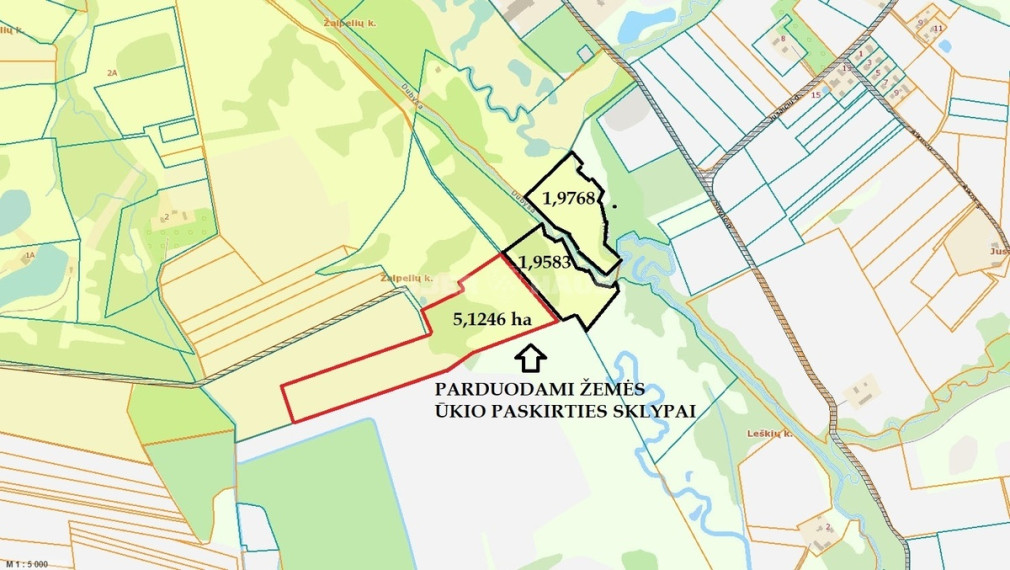 Parduodamas žemės ūkio paskirties sklypas Žalpelių k., Šiaulių r. sav., 512.46 a ploto 2
