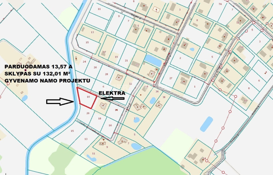 Parduodamas namų valdos paskirties sklypas Laukų g., Motaičių k., Šiaulių r. sav., 13.57 a ploto 7