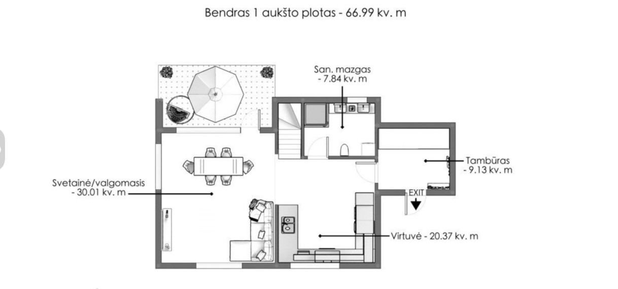 Parduodamas namas Grigiškės, Vilniaus m., Vilniaus m. sav., 127.00 m² ploto 5 kambariai 4
