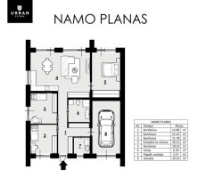 Parduodamas namas Šaulio g., Bajoruose, Vilniuje, 125 kv.m ploto, 1 aukštai 24