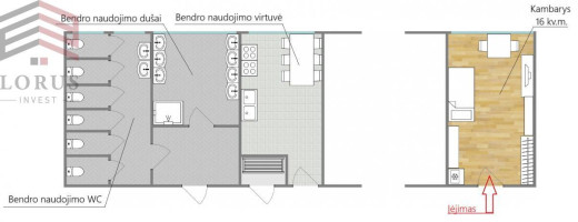 Parduodamas butas Šiltnamių g., Lazdynai, Vilniaus m., Vilniaus m. sav., 16 m2 ploto, 1 kambariai 1