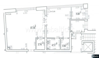 Nuomojamos administracinės, paslaugų, prekybos patalpos S. Fino g., Vilniaus m., Vilniaus m. sav., 76.24 m2 ploto 12