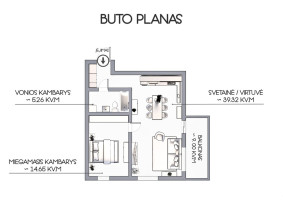 Parduodamas butas Vilkų g., Žvėrynas, Vilniaus m., Vilniaus m. sav., 59.23 m2 ploto, 2 kambariai 27