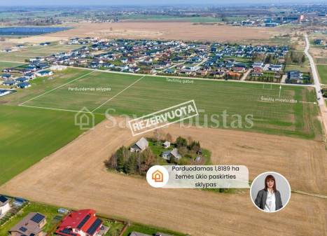 Parduodamas  sklypas Tautinių g., Dainų k., Šiaulių r. sav., 181.89 a ploto