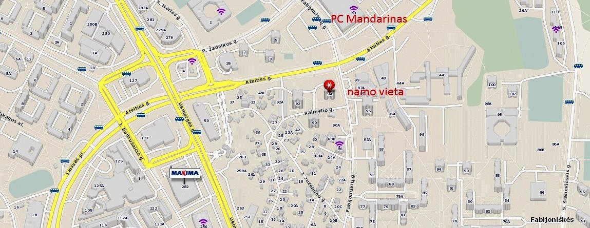 Nuomojamas butas Fabijoniškių g., Fabijoniškės, Vilniaus m., Vilniaus m. sav., 40 m2 ploto, 1 kambariai 6