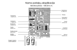 Parduodamas namas Lauknos g., Pilaitė, Vilniaus m., Vilniaus m. sav., 143.49 m2 ploto, 1 aukštai 34