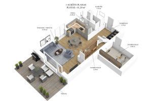 Parduodamas namas Griežlių g. , Salininkai, Vilniaus m., Vilniaus m. sav., 110 m2 ploto, 2 aukštai 6