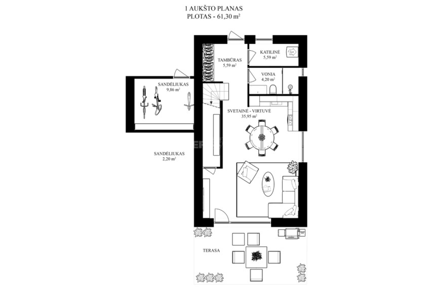 Parduodamas namas Griežlių g. , Salininkai, Vilniaus m., Vilniaus m. sav., 110 m2 ploto, 2 aukštai 6