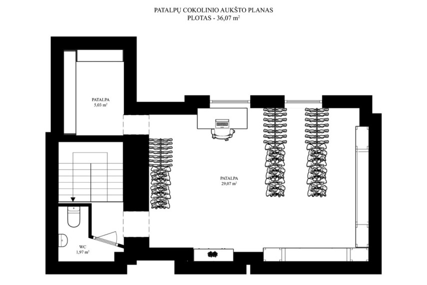 Parduodamos paslaugų, prekybos patalpos Pylimo g., Senamiestis, Vilniaus m., Vilniaus m. sav., 139.68 m2 ploto 27
