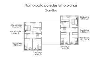 Parduodamas namas Antežerių g., Tarandė, Vilniaus m., Vilniaus m. sav., 133.73 m2 ploto, 2 aukštai 34