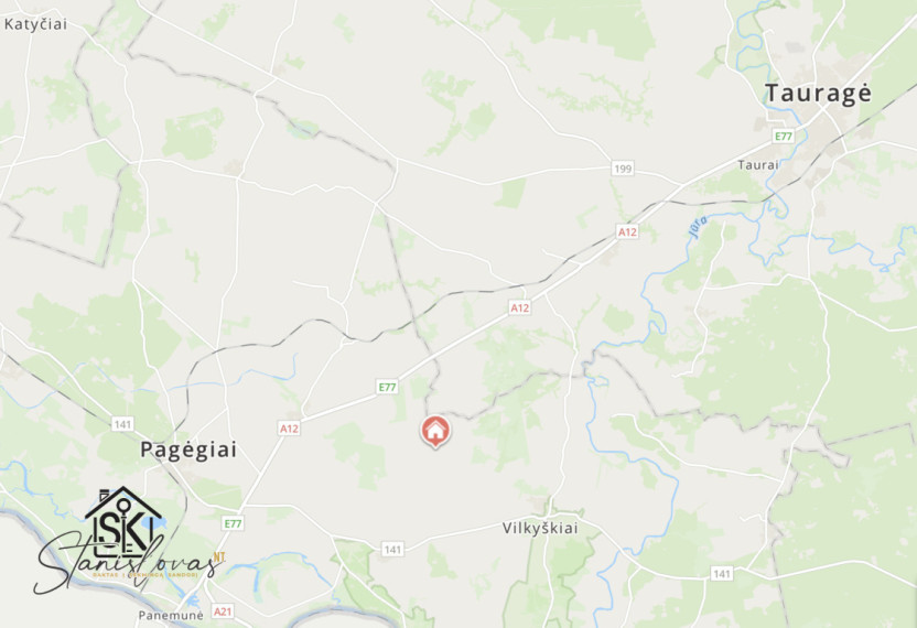PARDUODAMAS NAMAS SU 37 ARŲ SKLYPU IR GALIMYBE ĮSIGYTI PAPILDOMAI ŽEMĖS PAGĖGIŲ SAV., SODĖNŲ K. 5 25