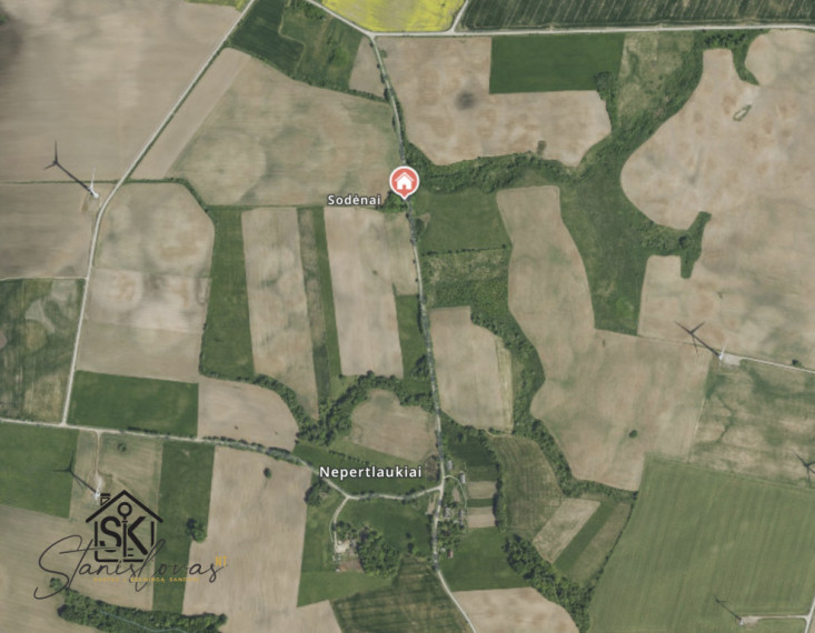 PARDUODAMAS NAMAS SU 37 ARŲ SKLYPU IR GALIMYBE ĮSIGYTI PAPILDOMAI ŽEMĖS PAGĖGIŲ SAV., SODĖNŲ K. 5 45