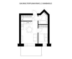 Parduodamas butas Linkmenų g., Šnipiškėse, Vilniuje, 34.85 kv.m ploto, 2 kambariai 18