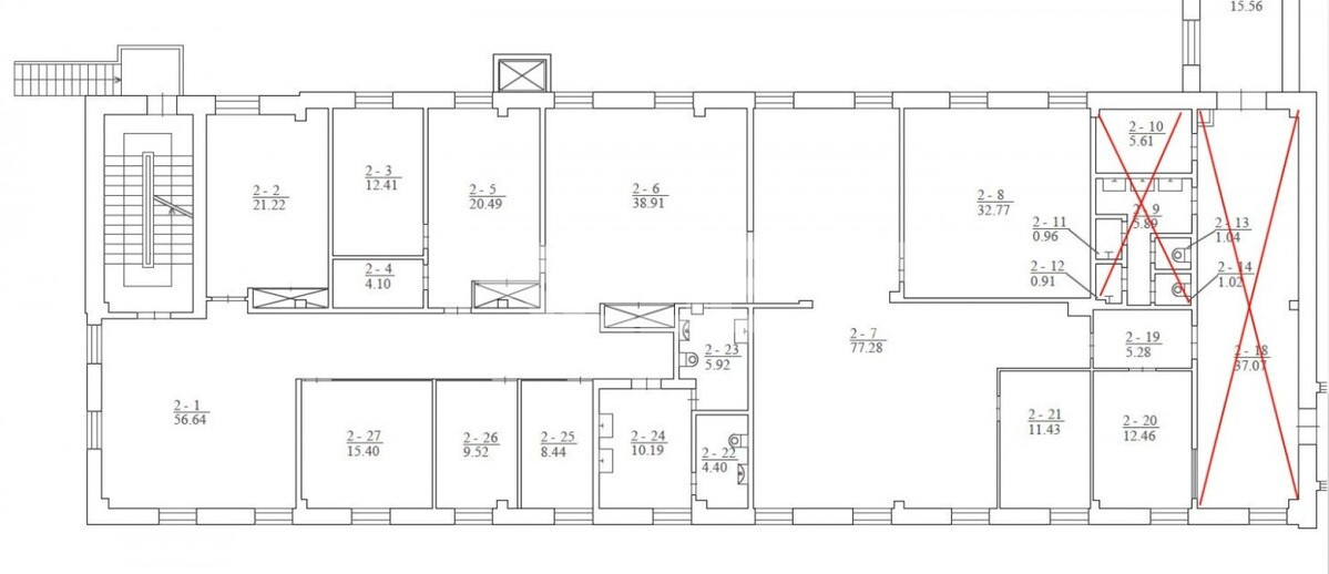 Nuomojamos administracinės patalpos Vaidoto g., Gubernija, Šiaulių m., Šiaulių m. sav., 200 m2 ploto 27