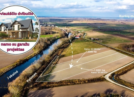 PRIE PAKALNĖS UPĖS PARDUODAMAS 2.0401 HA NAMŲ VALDOS SKLYPAS PAKALNĖS K.
