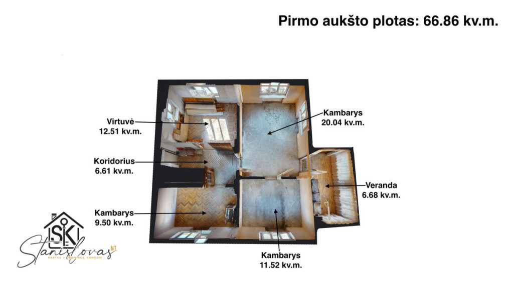 PARDUODAMA NAMO DALIS SU 3.75 ARŲ ŽEMĖS SKLYPU ŠILUTĖS MIESTE, NIDOS G. 5 3