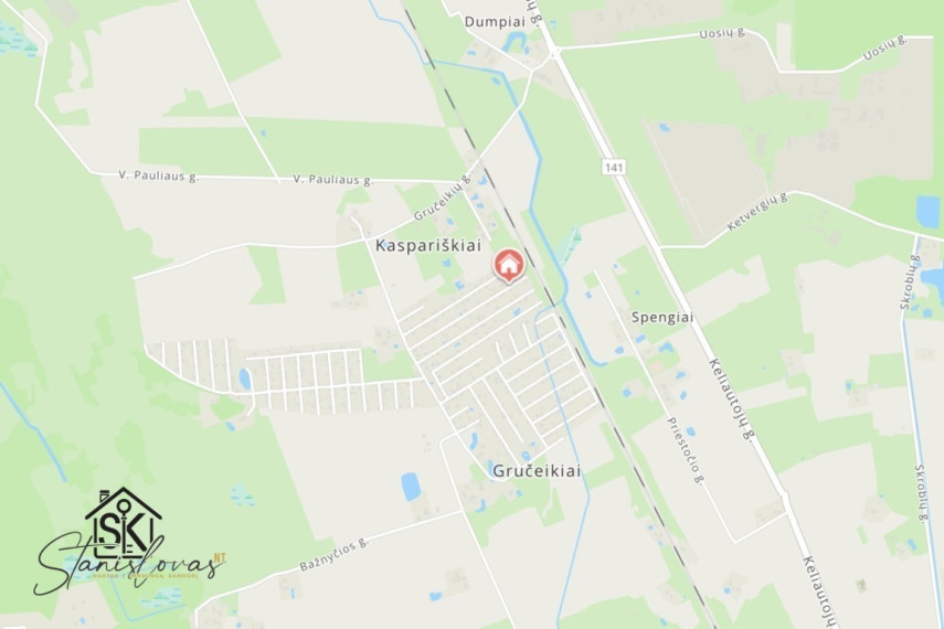 PARDUODAMAS NEBAIGTAS STATYTI NAMAS SU 8.96 ARŲ SKLYPU RAMIOJE GRUČEIKIŲ K. VIETOVĖJE 29